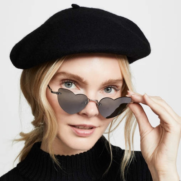 Saint Laurent Accessories - Saint Laurent 50mm Rimless Black Heart Sunglasses